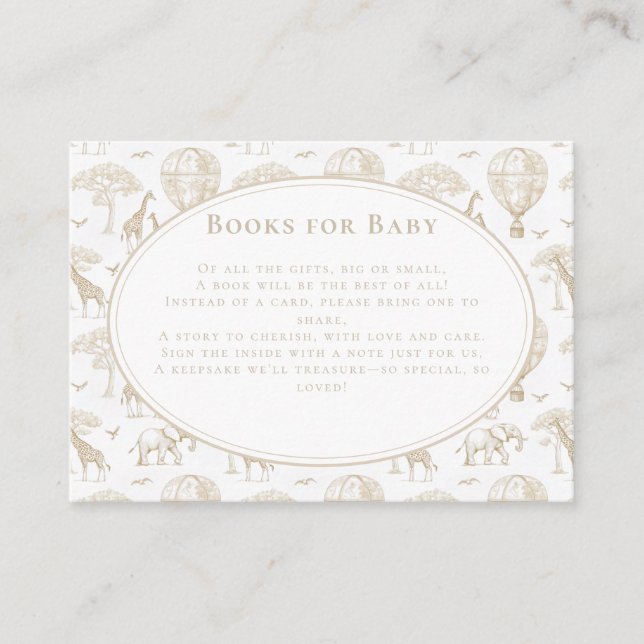 Tarjeta De Recepción Classic Little Wild One Baby Shower Toile (Anverso)