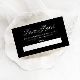 Tarjeta De Recepción Classic Luxe | Black Diaper Raffle
