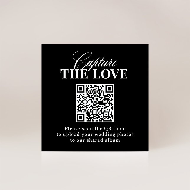 Tarjeta De Recepción Classic Luxe | El Boda de código QR captura el amo (Subido por el creador)