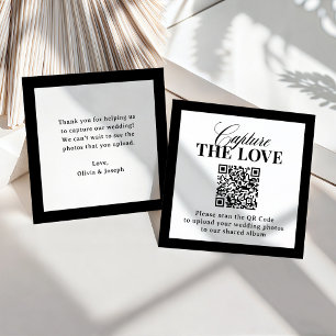 Tarjeta De Recepción Classic Luxe El Boda de código QR captura el amo
