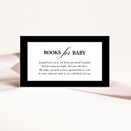 Tarjeta De Recepción Classic Luxe | Libros blancos y negros para bebé