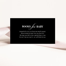 Tarjeta De Recepción Classic Luxe | Libros negros oscuros para el bebé