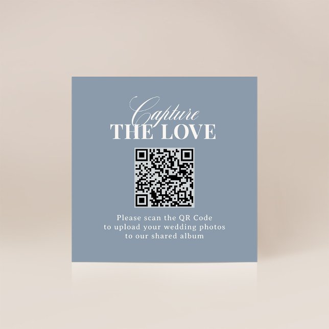 Tarjeta De Recepción Classic Luxe | QR Code Wedding Capture the Love (Subido por el creador)
