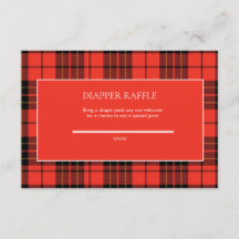 Classic Red  Inspired Baby Shower Enclosure Card