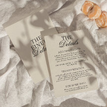 Classy Black Cream Old Money Wedding Details    