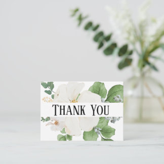 Tarjeta De Recepción Classy modern minimalist Floral Enclosure Card