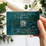 Tarjeta De Recepción Claude Monet Water Lilies Boda<br><div class="desc">Crea tu propio gabinete boda personalizado con la pintura de Claude Monet Water Lilies.</div>