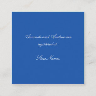 Tarjeta De Recepción Clausura de la ducha nupcial de Chinoiserie azul y