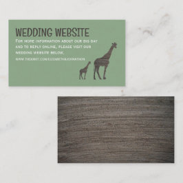 Tarjeta De Recepción Clay Safari Giraffe, sitio web de Bodas rusos