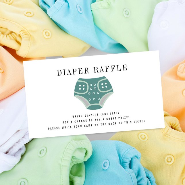 Tarjeta De Recepción Cloth Diaper Blue Baby Diaper Raffle Enclosure Car (Subido por el creador)