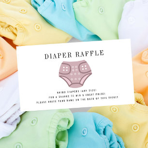 Tarjeta De Recepción Cloth Diaper Plum Baby Diaper Raffle Enclosure Car