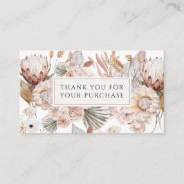 Tarjeta De Recepción Clothing Boutique Terracotta Gracias