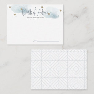 Tarjeta De Recepción Cloud 9 Blue Baby Shower Advice