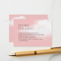 Cloud 9 Libros Baby Shower de Chica rosado para be