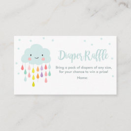 Tarjeta De Recepción Cloud Diaper Raffle Card Rain descarta Baby Shower
