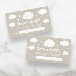 Tarjeta De Recepción Cloud Heaven envió Baby Shower Diaper Raffle
