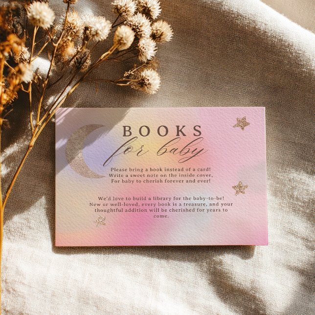 Tarjeta De Recepción Cloud Holographic Heaven Books for Baby Shower (Cloud Holographic Heaven Books for Baby Shower Enclosure Card)