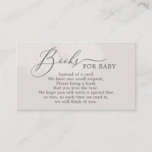 Cloud Neutral Baby Shower Books for Baby Card