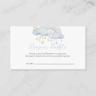 Tarjeta De Recepción Cloud Nine Boy Baby Shower Diaper Raffle