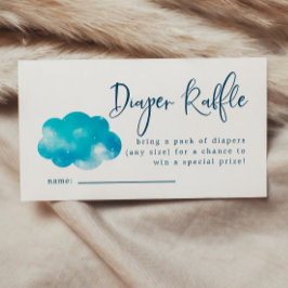 Tarjeta De Recepción Cloud Nine Boy Diaper Raffle Ticket