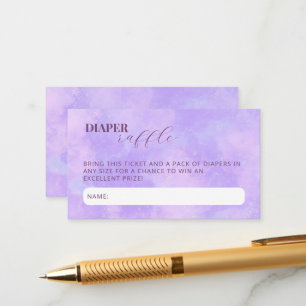 Tarjeta De Recepción Cloud Nueve Baby Shower Tender Diaper Raffle