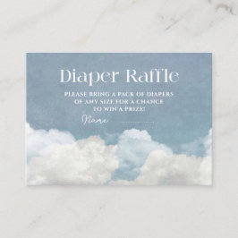 Tarjeta De Recepción Cloud Nueve Blue Baby Shower Diaper Raffle