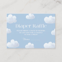 Cloud Nueve Blue Baby Shower Diaper Raffle
