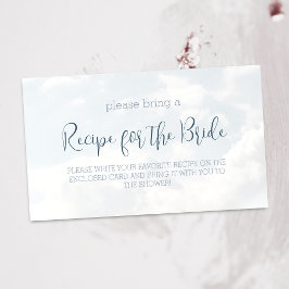 Tarjeta De Recepción Clouds Moderno Elegante Ducha Bridal Solicitud de