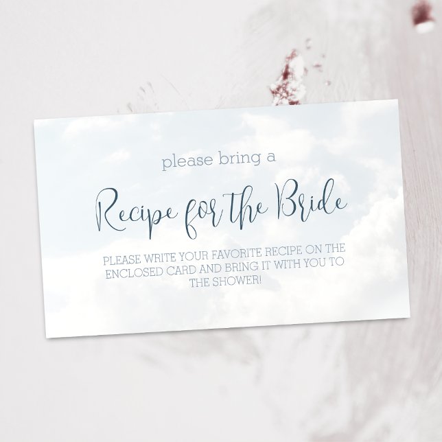 Tarjeta De Recepción Clouds Moderno Elegante Ducha Bridal Solicitud de  (Subido por el creador)