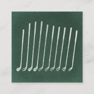 Tarjeta De Recepción Club de Golf Antiguo Arte de Golf Estilo Verde Vin