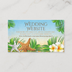 Tarjeta De Recepción Coastal Beach - Sitio Web de Bodas
