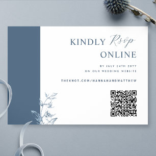 Tarjeta De Recepción Coche de gabinete Boda RSVP con código QR elegante