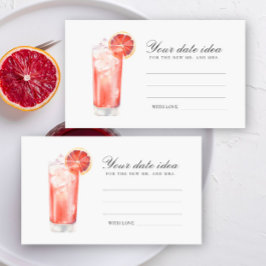 Tarjeta De Recepción Cocktail Bridal Shower - Date night ideas