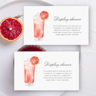 Tarjeta De Recepción Cocktail Cítrico - Mostrar ducha