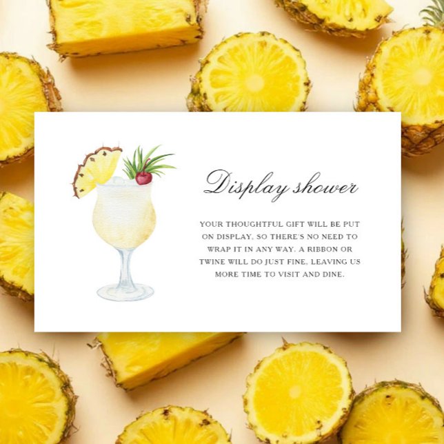 Tarjeta De Recepción Cocktail Pineapple - Display shower  (Subido por el creador)