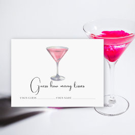 Tarjeta De Recepción Cóctel - Cuántos besos juego de novia
