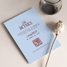 Código de respuesta de detalles de boda de Borgoña