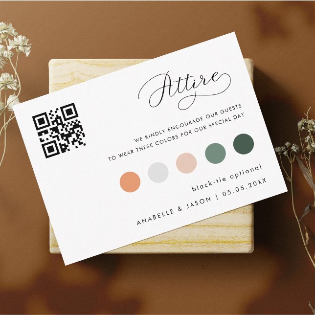 Tarjeta De Recepción Código De Vestido Delicado Boda Trato De Invitado  (Subido por el creador)
