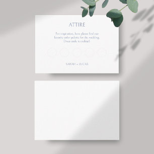 Tarjeta De Recepción Código de vestimenta BLANK DIY Wedding RSVP