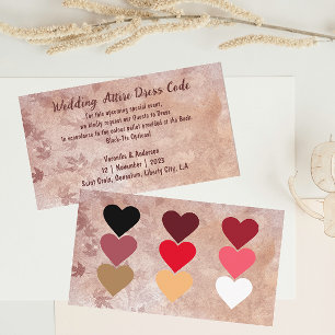 Tarjeta De Recepción Código de vestimenta de Boda de vestimenta minimal
