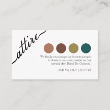 Código de vestimenta de boda personalizado