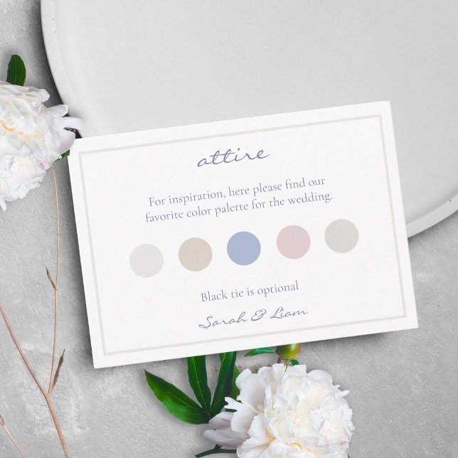 Tarjeta De Recepción Código de vestimenta Pastels Wedding RSVP (Subido por el creador)