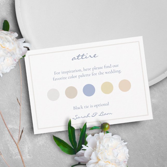 Tarjeta De Recepción Código de vestimenta Pastels Wedding RSVP (Subido por el creador)