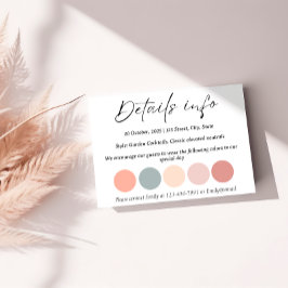 Tarjeta De Recepción Código de Vestimenta Personalizable y Boda de Cóct