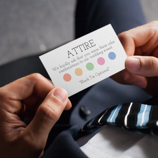 Tarjeta De Recepción Código de vestir