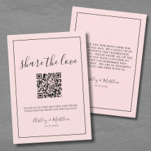 Código QR Compartir Fotos de Invitados Rosa Claro
