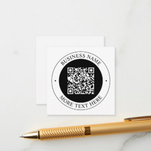Tarjeta De Recepción Código QR con nombre de empresa editable texto cir