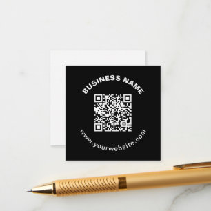 Tarjeta De Recepción Código QR con nombre de empresa en negrita y texto