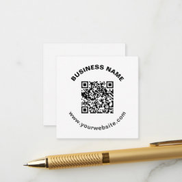 Tarjeta De Recepción Código QR con nombre de empresa texto circular en 