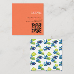 Tarjeta De Recepción Código QR de acuario colorido